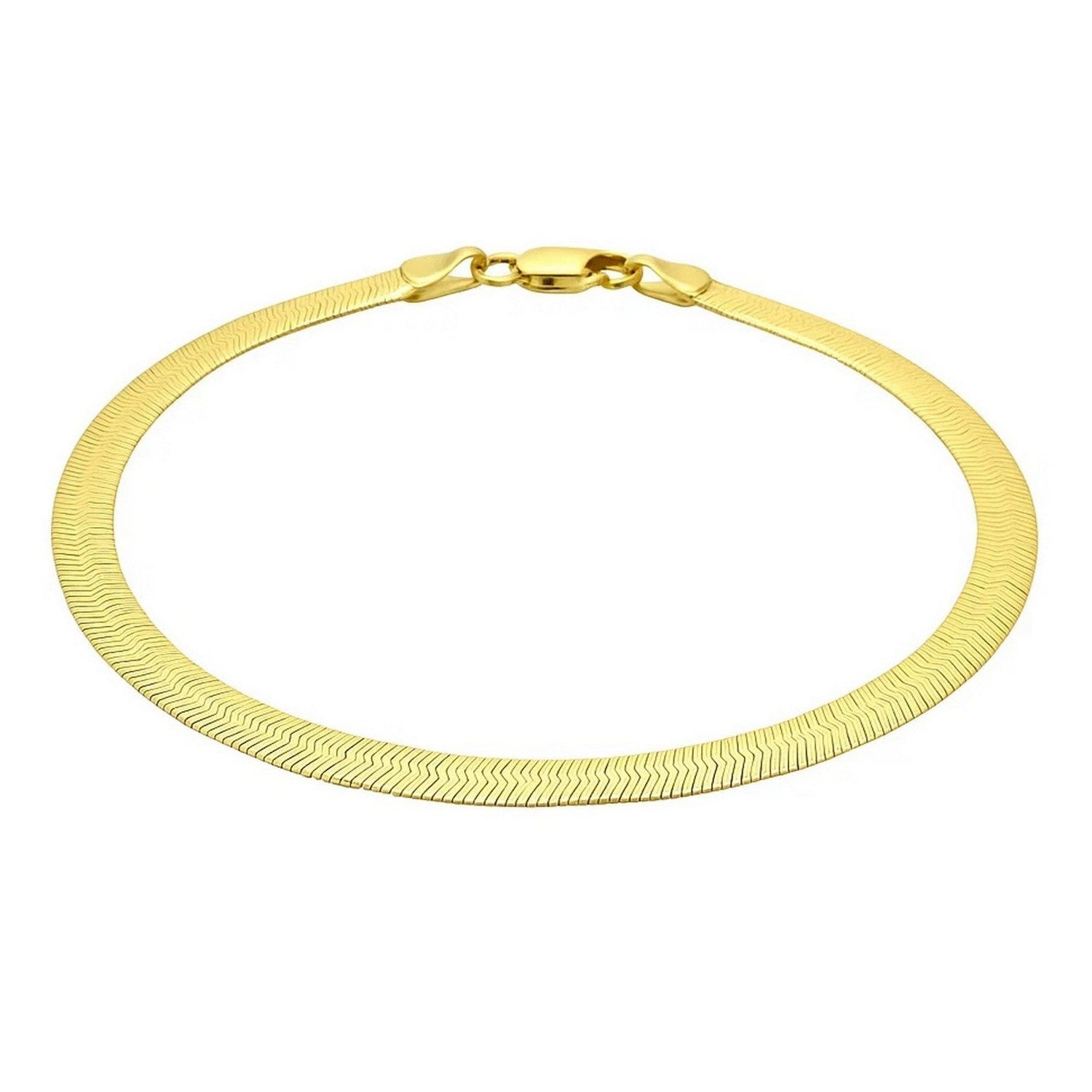 Imperial Herringbone Bracelet in 10k Yellow Gold  (3.80 mm)