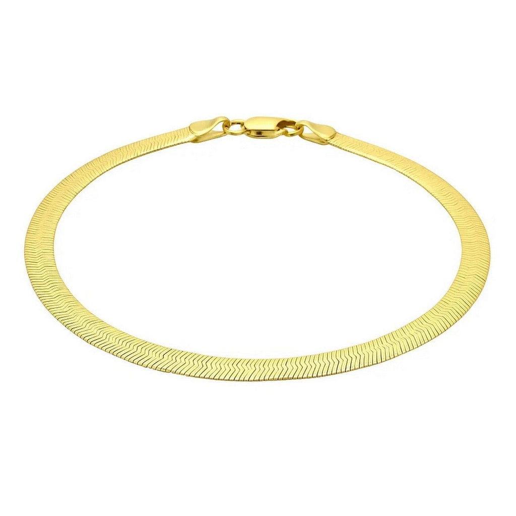 Imperial Herringbone Bracelet in 10k Yellow Gold  (3.80 mm)