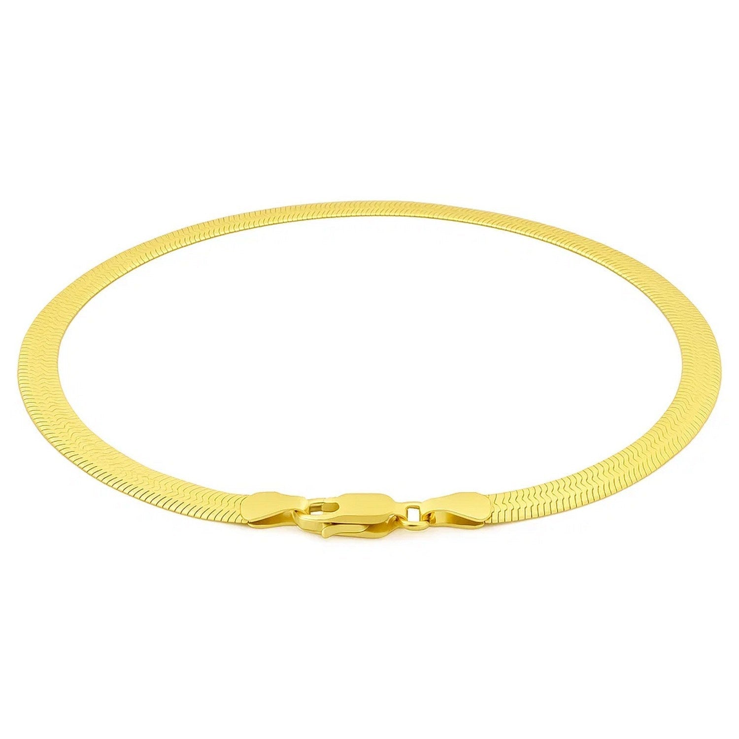 Imperial Herringbone Bracelet in 10k Yellow Gold  (3.80 mm)