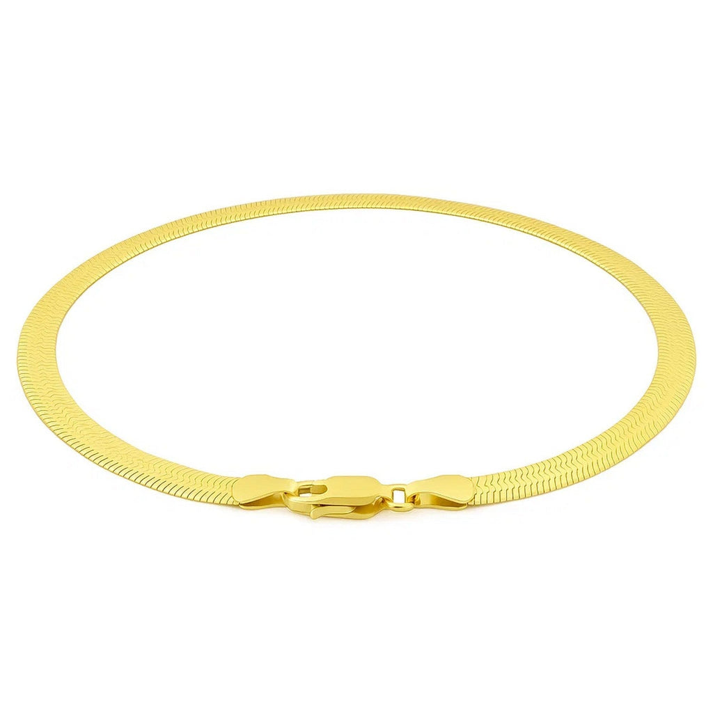 Imperial Herringbone Bracelet in 10k Yellow Gold  (3.80 mm)