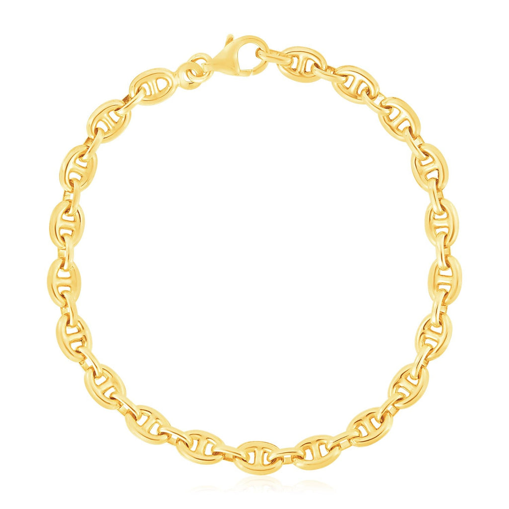 14k Yellow Gold High Polish Mariner Link Bracelet  (5.40 mm)