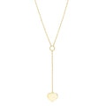 Lariat Heart Necklace in 10K Yellow Gold