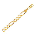 10k Yellow Gold Solid Figaro Bracelet (7.90 mm)