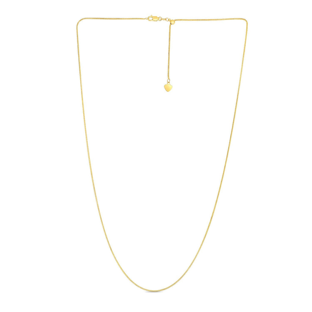 14k Yellow Gold Adjustable Franco Chain (1.00 mm)