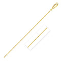 14k Yellow Gold Diamond Cut Bead Chain (0.90 mm)