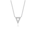Diamond Inverted Triangle Pendant in 14k White Gold