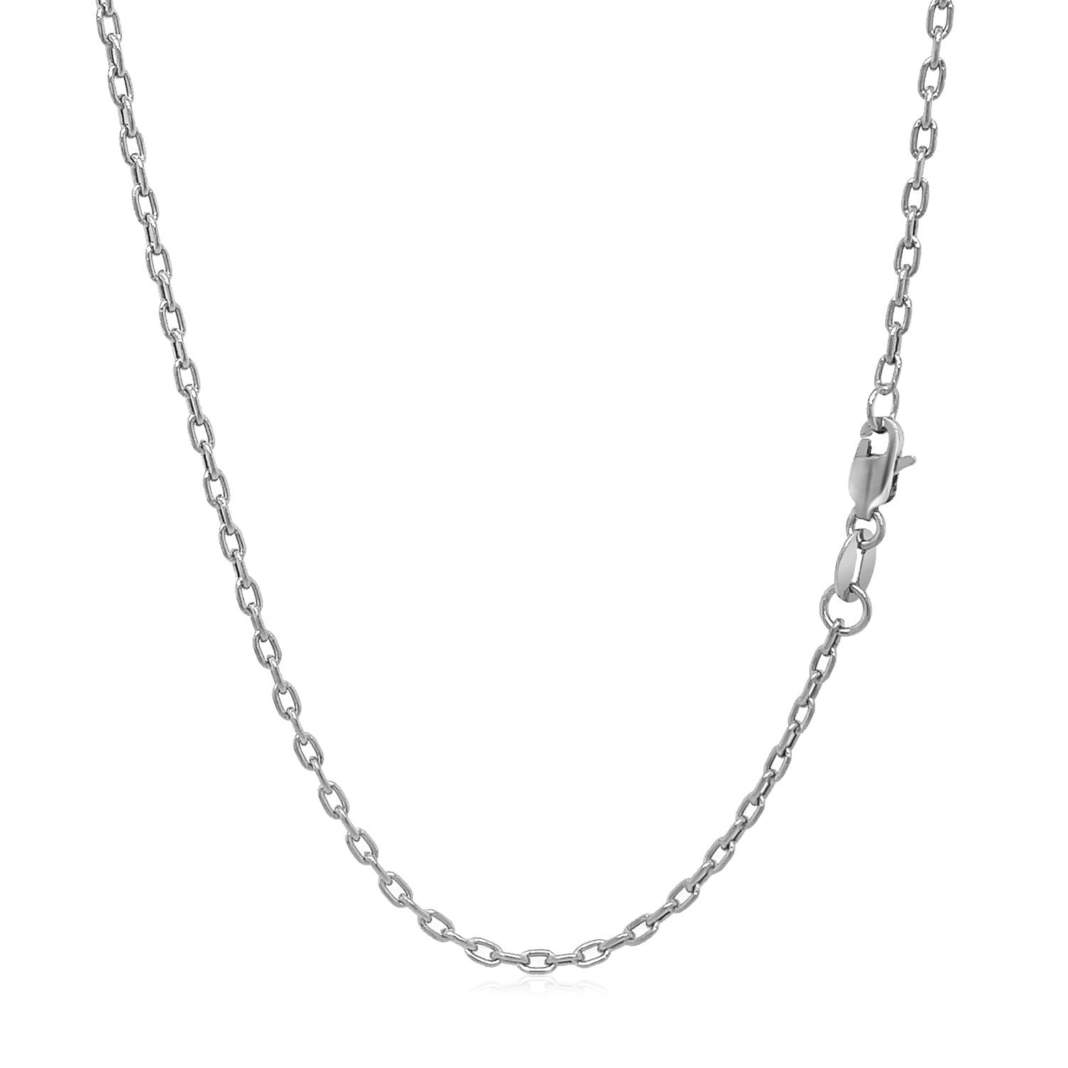 Double Extendable Cable Chain in 14k White Gold (1.80 mm)