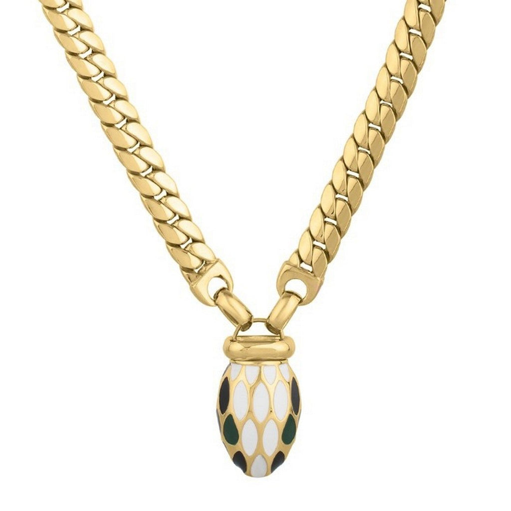 Le Serpent Curb Link Necklace in 14K Yellow Gold