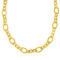 Large Flat Oval Link Necklace in 14K Yellow Gold (7.90 mm)