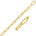 14k Yellow Gold Lite Round Wire Paperclip Bracelet  (8.50 mm)