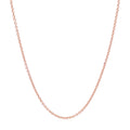 14k Rose Gold Round Cable Link Chain (1.25 mm)