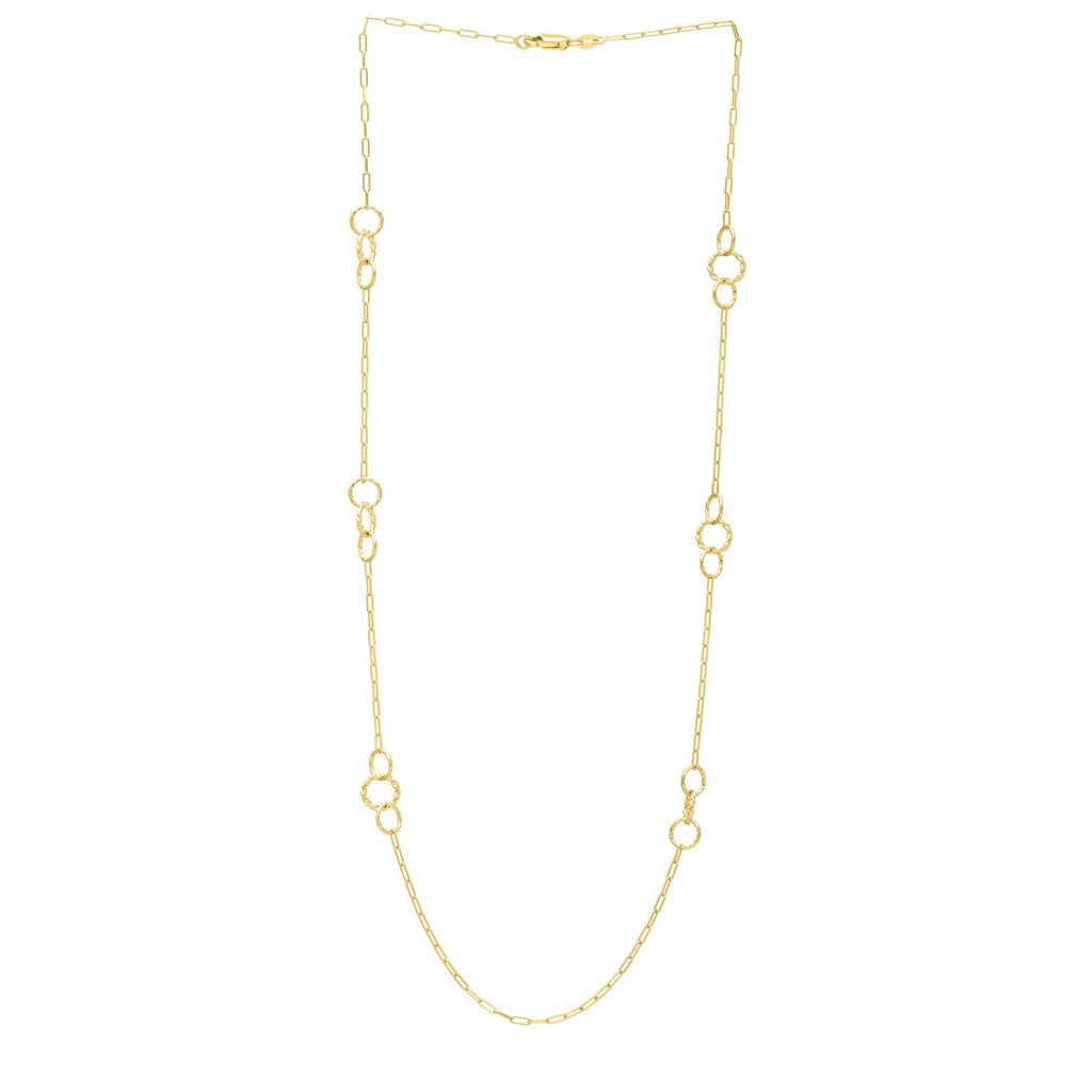 Twistted Link Necklace in 14K Yellow Gold