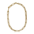 14k Yellow Gold Extra Wide Paperclip Chain Necklace