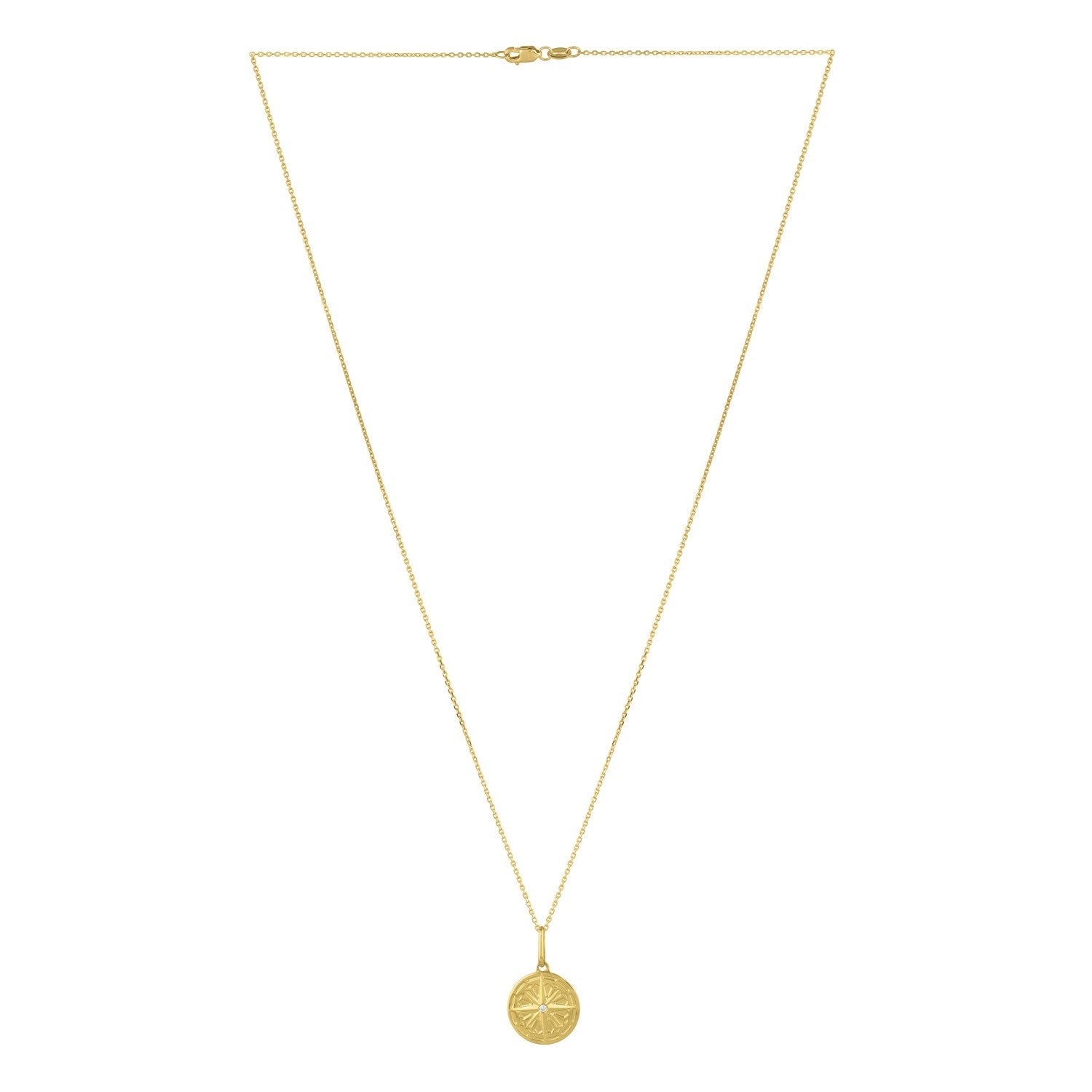 North Star Talisman Necklace in 14K Yellow Gold