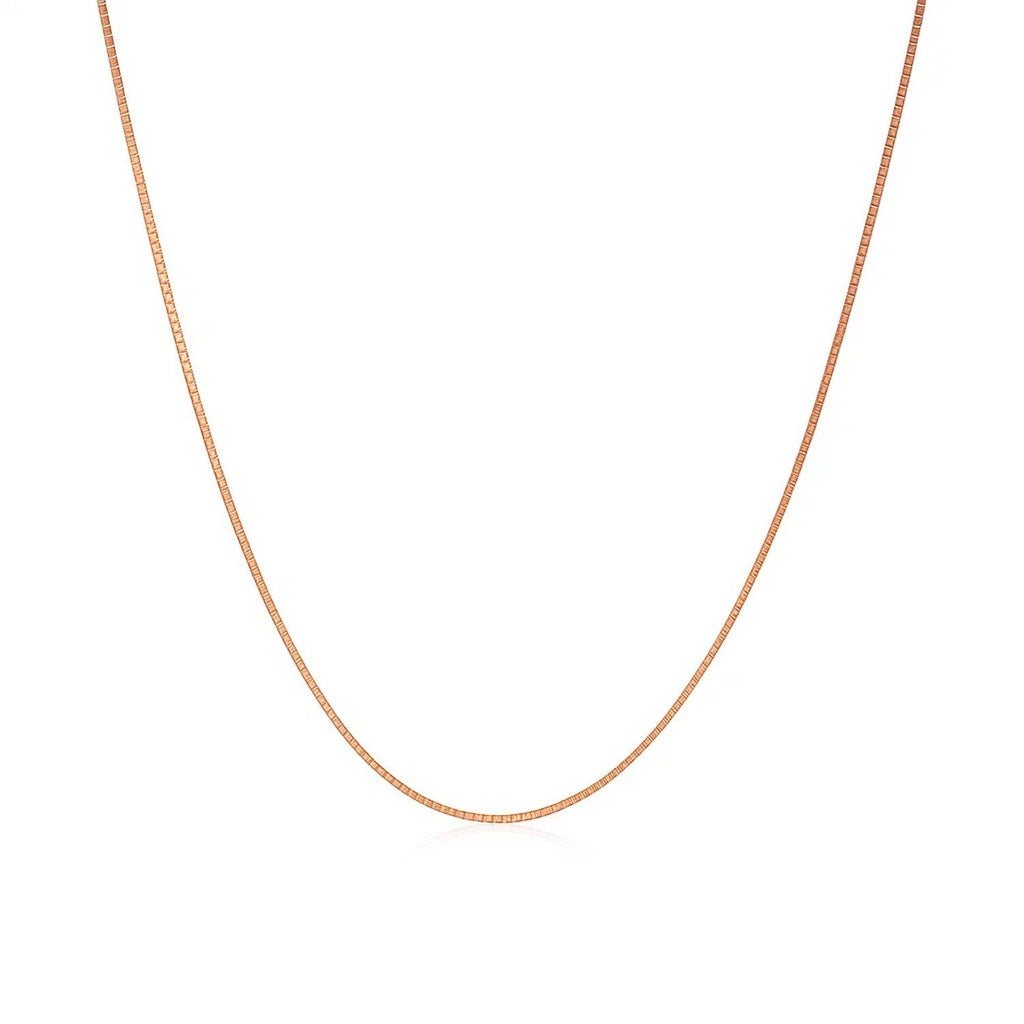 14k Rose Gold Classic Box Chain (0.60 mm)