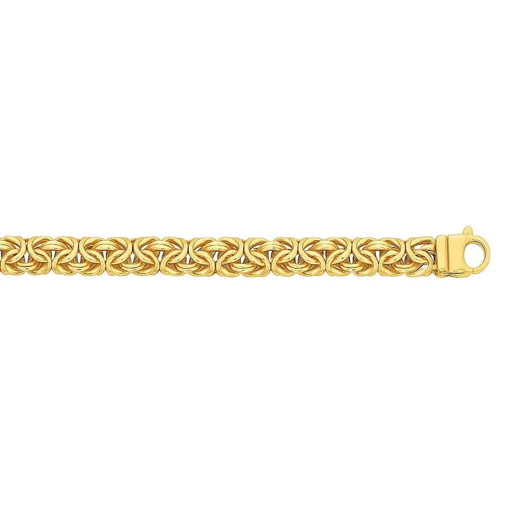 14k Yellow Gold Byzantine Motif Chain Necklace