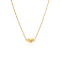 14k Yellow Gold Chain Necklace with Polished Knot