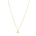Whale Tail Necklace in 14K Yellow Gold