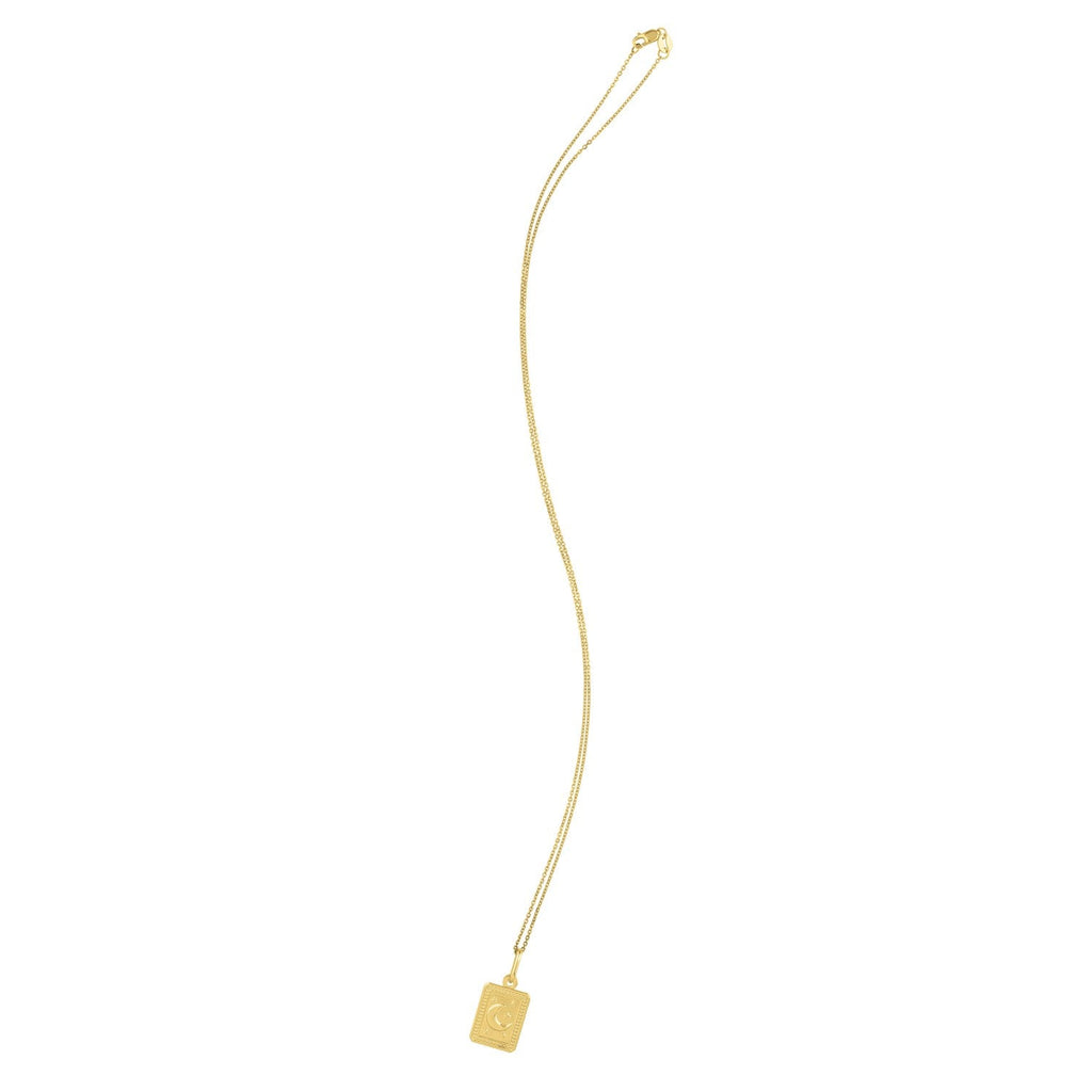 Moon and Stars Necklace in 14K Yellow Gold