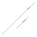 Double Extendable Diamond Cut Cable Chain in White Gold (1.10 mm)