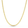 Moon Cut Bead Chain in 14k Yellow Gold (3.00 mm)