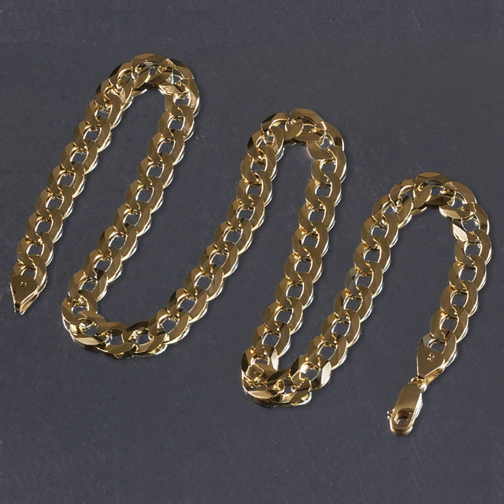Solid Curb Chain in 14k Yellow Gold (11.23 mm)