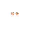 14k Rose Gold Classic Round Shape Stud Earrings (6mm)