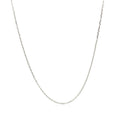 10k White Diamond Cut Cable Link Chain (0.87 mm)