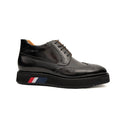 DIVINCH Black Patent Brogue Bootie