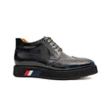 DIVINCH Navy Patent Brogue Bootie