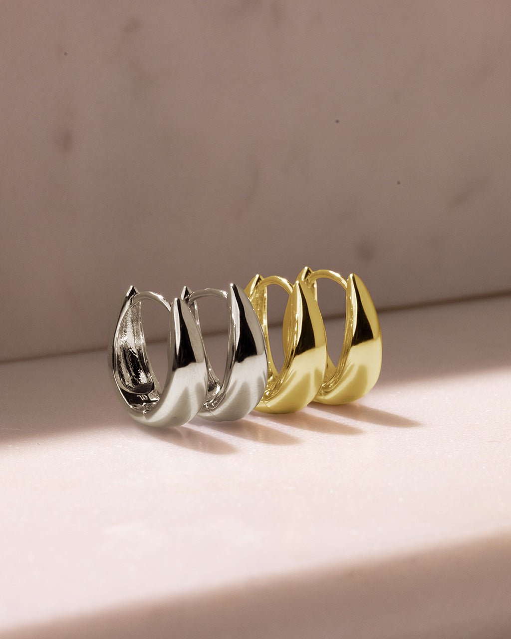Lavina Polished Micro Hoop Earrings