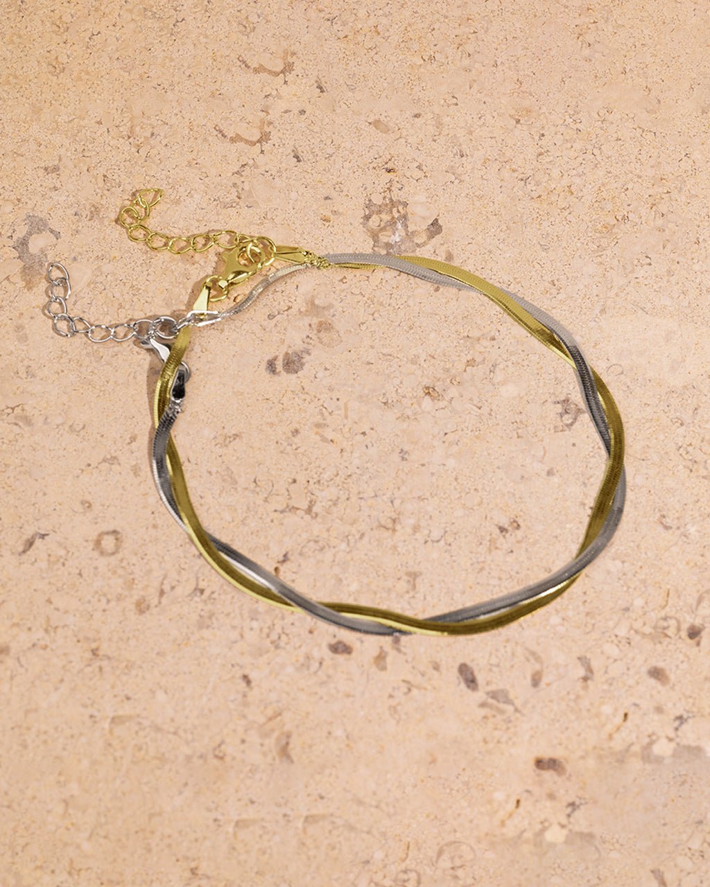 Sterling Silver Herringbone Chain Bracelet