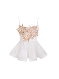 DREAMY TOP IN WHITE WITH POLKA DOTS