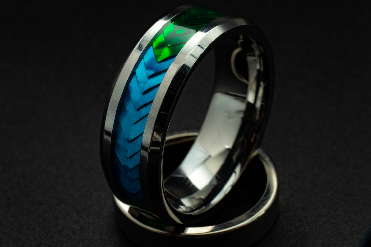Chevron - Blue/Green - Tungsten