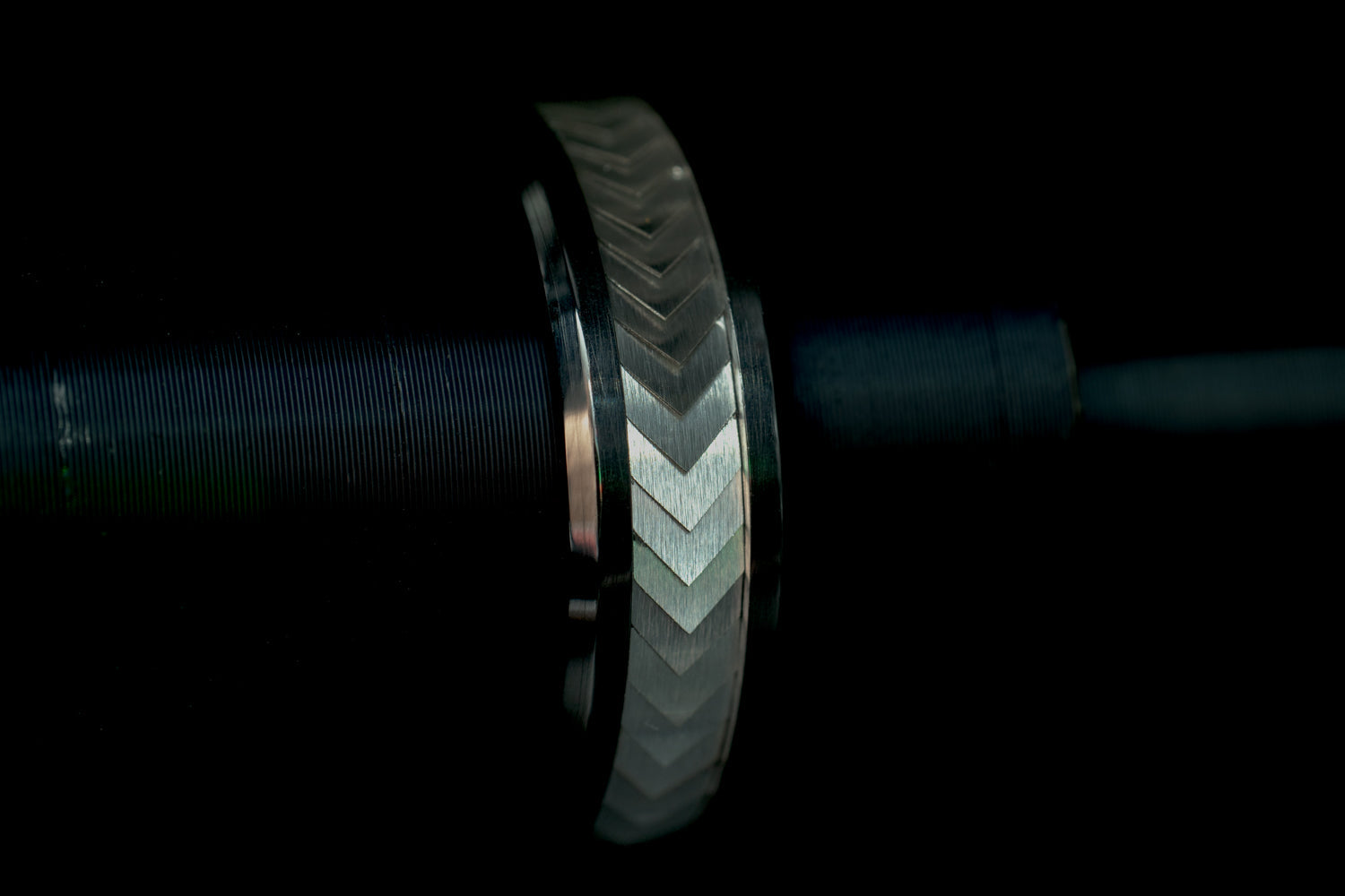 Chevron - Silver - Black Ceramic