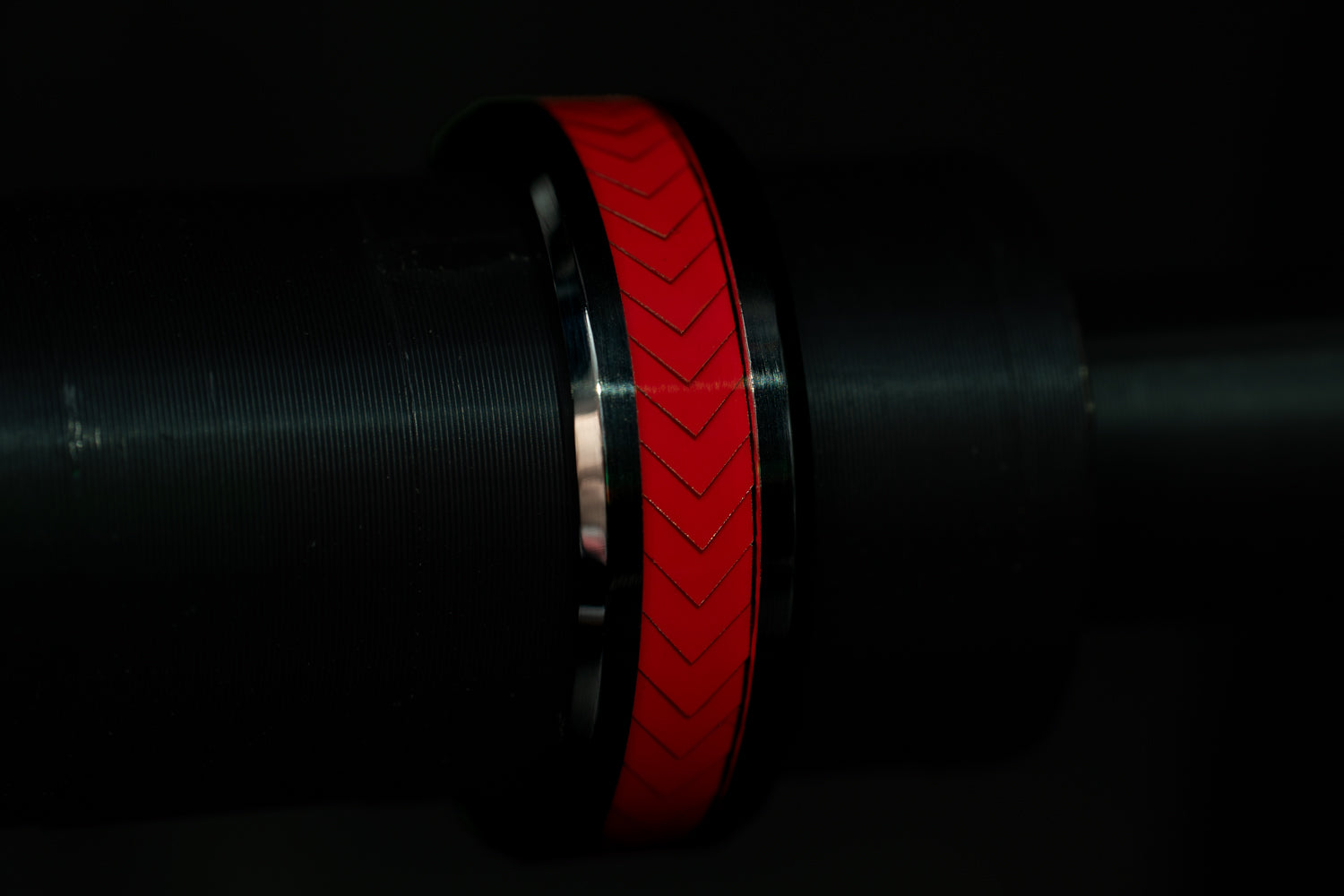 Chevron - Red - Black Ceramic