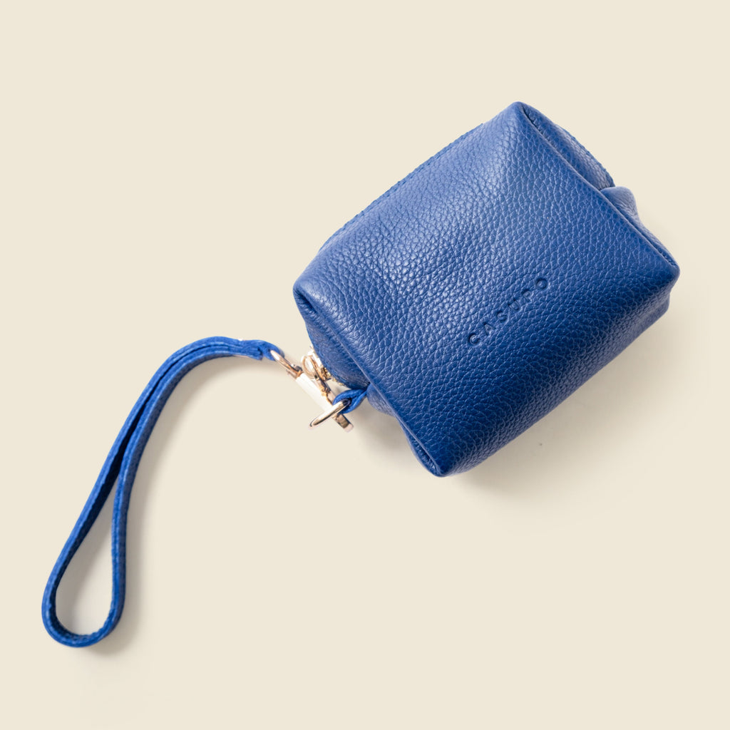 Mini Zipper Bag with Wristlet - Cobalt Blue