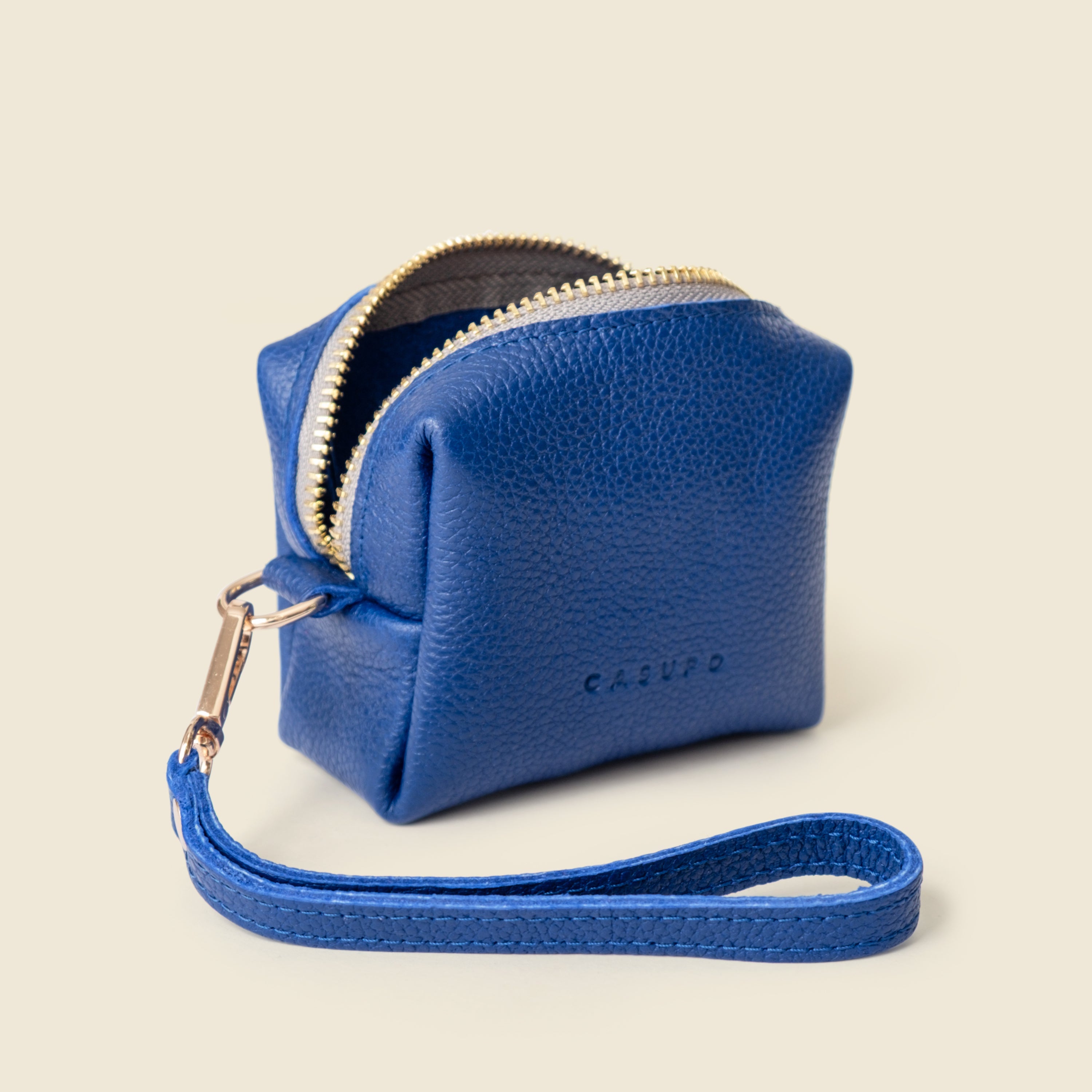 Mini Zipper Bag with Wristlet - Cobalt Blue