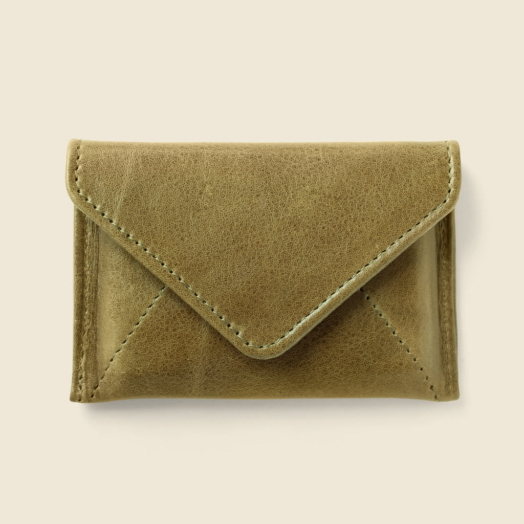 Mini Envelope Wallet With RFID protection - Olive