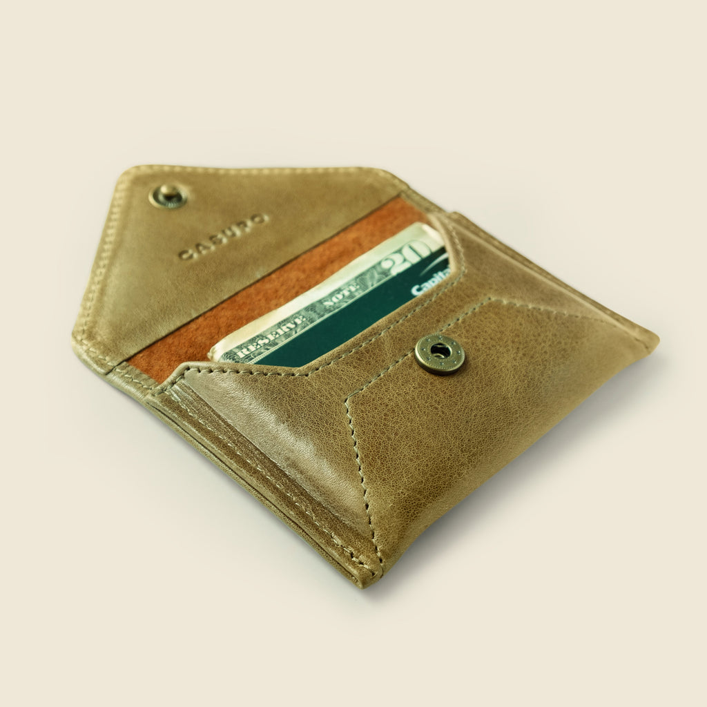 Mini Envelope Wallet With RFID protection - Olive