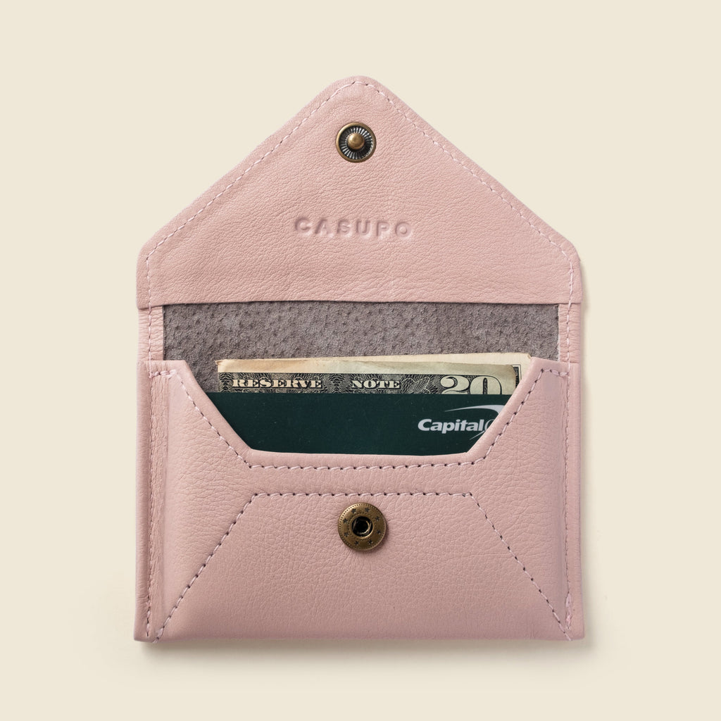 Mini Envelope Wallet With RFID protection - Rose Pink