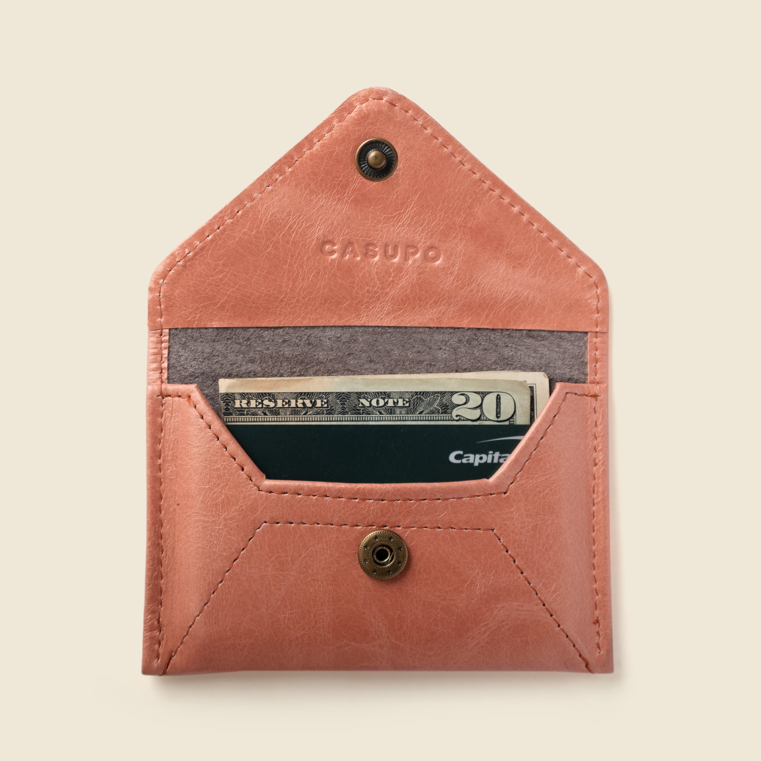Mini Envelope Wallet With RFID protection - Pearl Pink