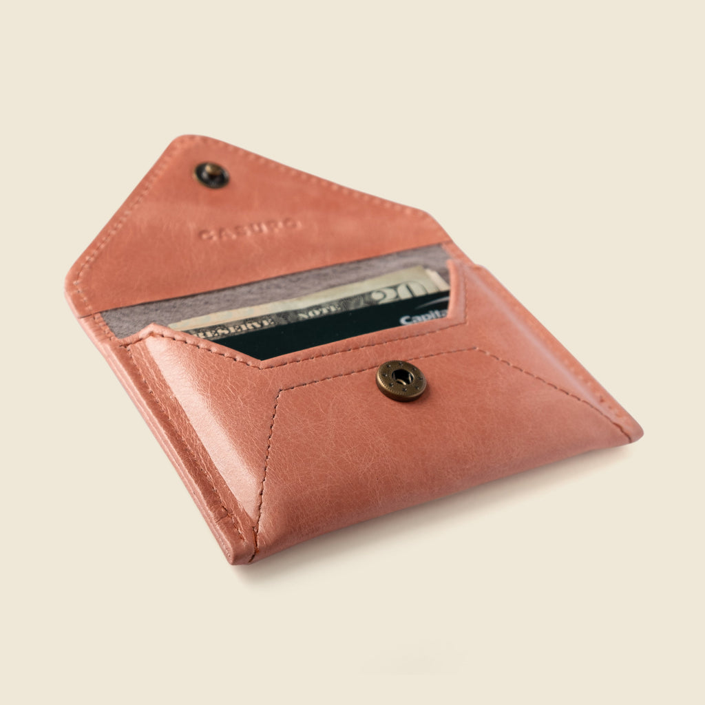 Mini Envelope Wallet With RFID protection - Pearl Pink