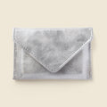 Mini Envelope Wallet With RFID protection - Silver Glitter