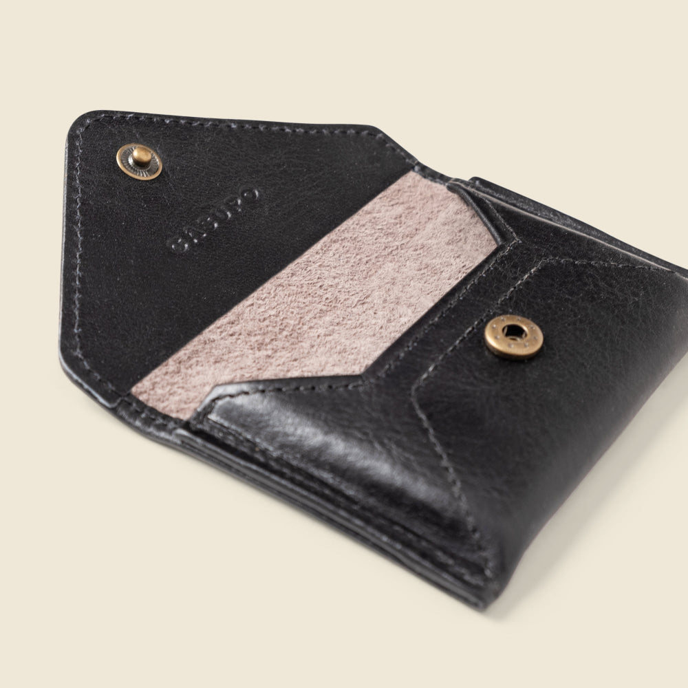 Mini Envelope Wallet with RFID Protection - Black