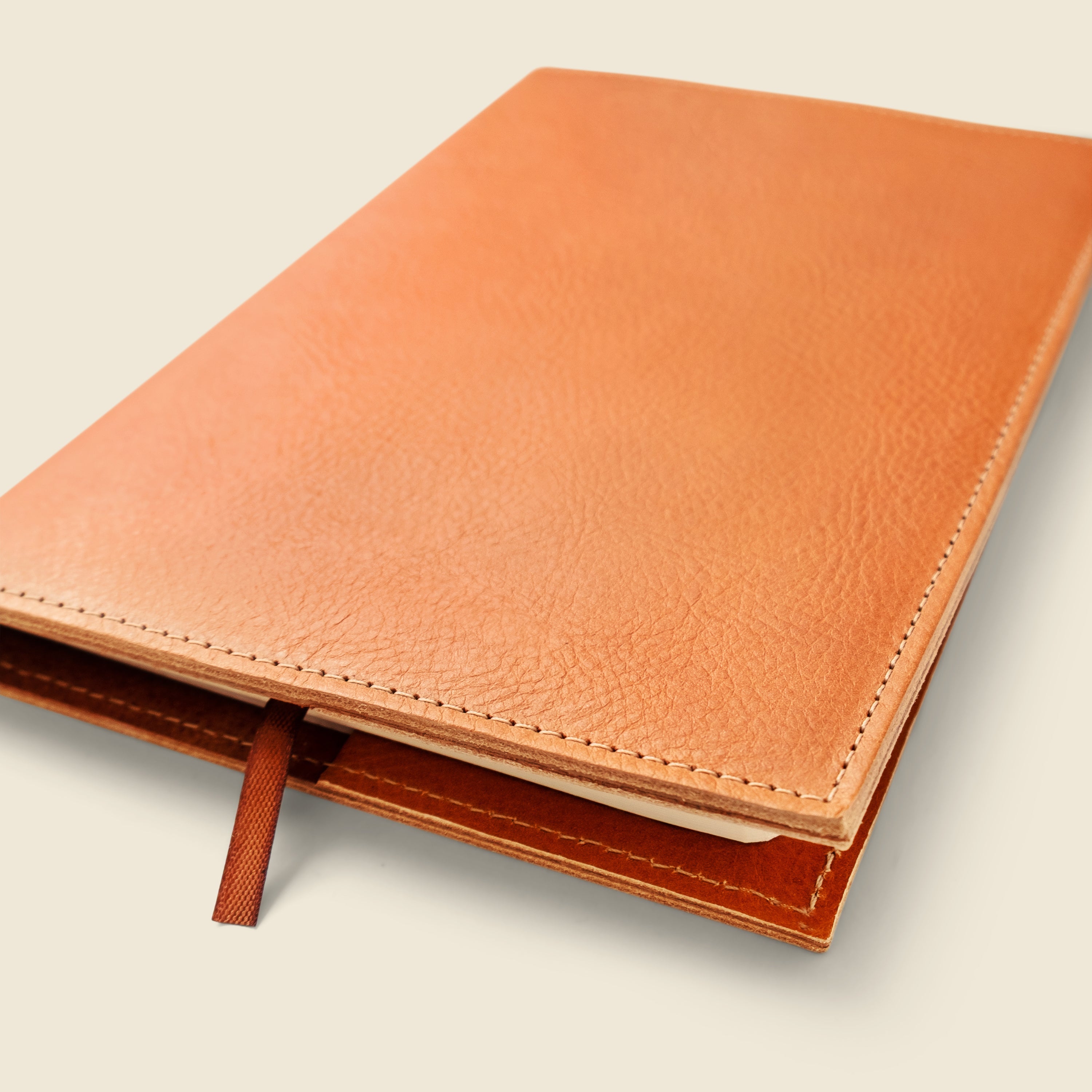Refillable A5 Leather Notebook Cover – Natural