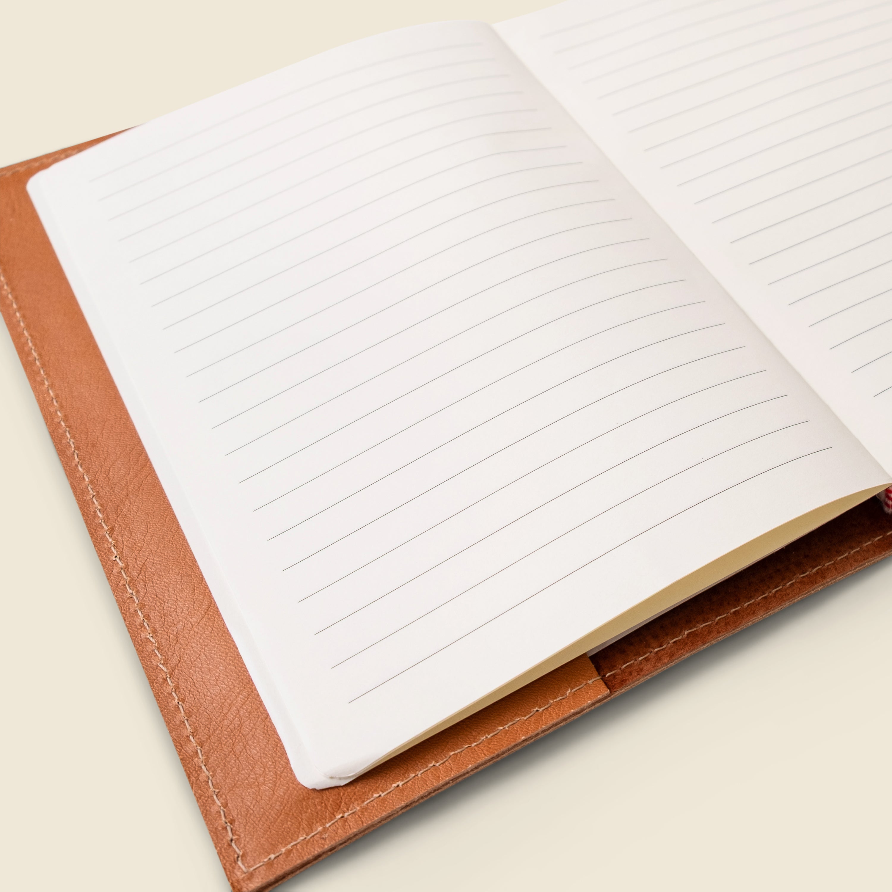 Refillable A5 Leather Notebook Cover – Natural