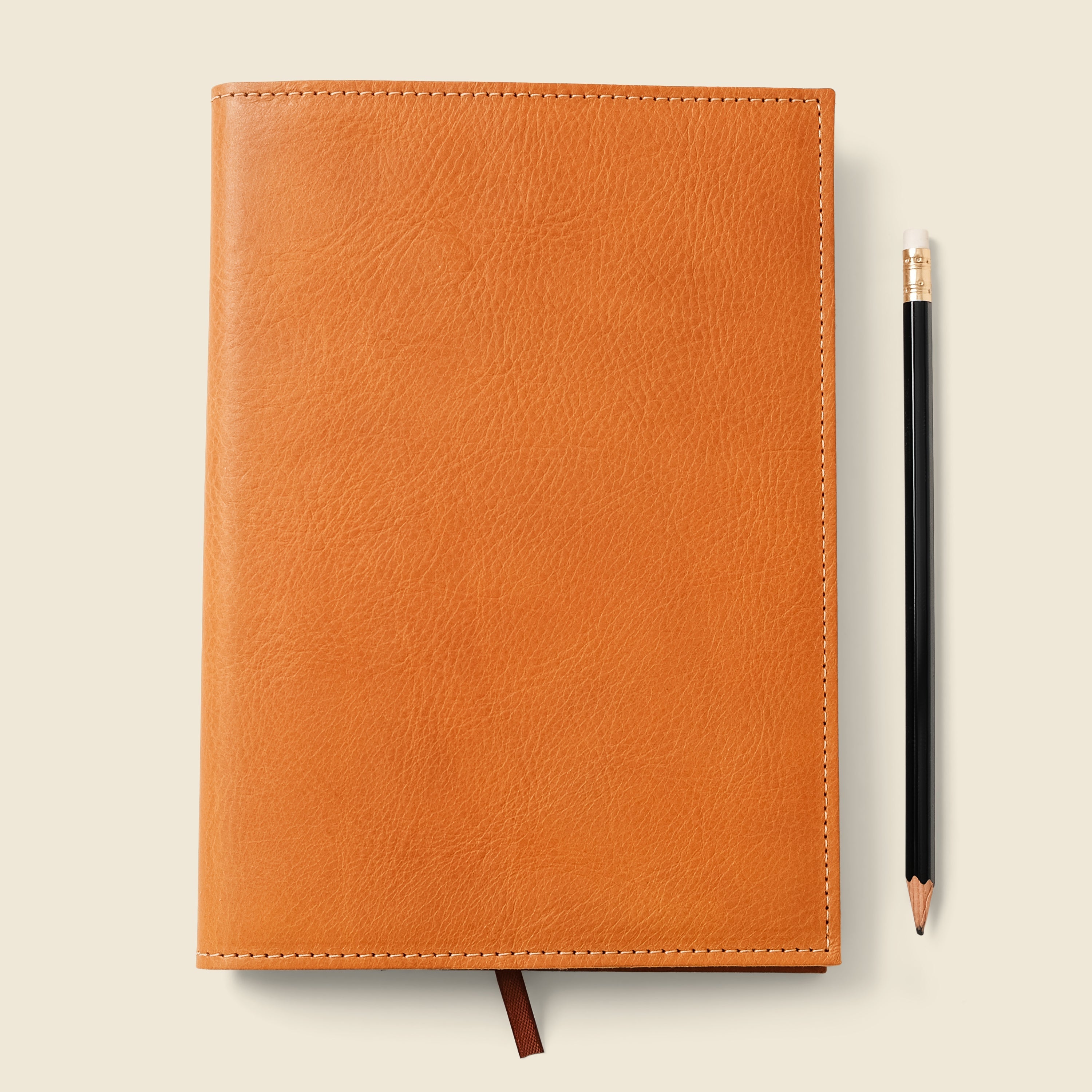 Refillable A5 Leather Notebook Cover – Natural