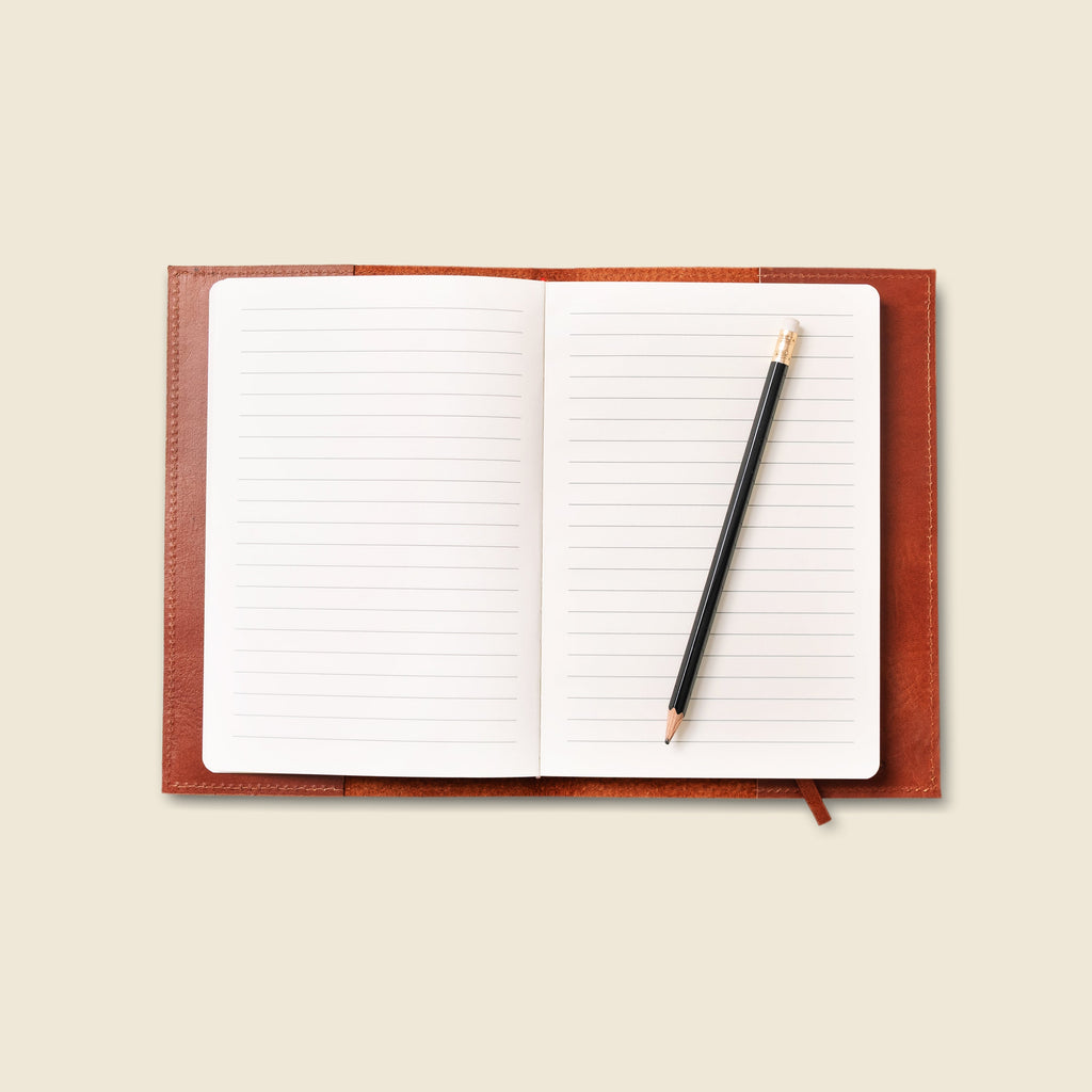 Refillable A5 Leather Notebook Cover – Chocolate