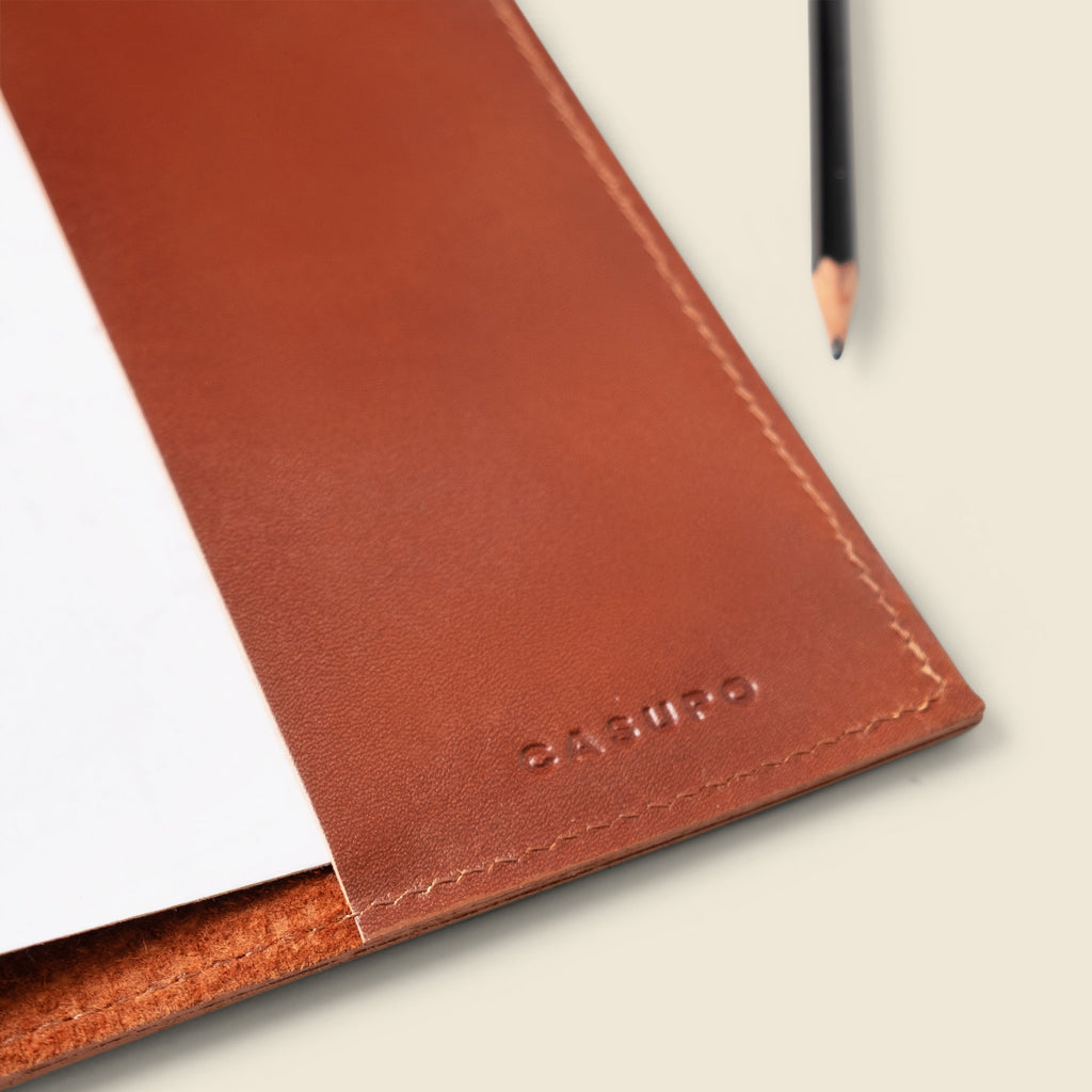 Refillable A5 Leather Notebook Cover – Chocolate